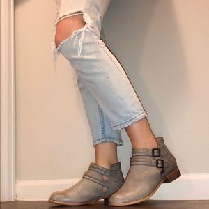 Mata | Grey Rustic Booties
